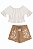 Conjunto Menina Anjo Blusa Ciganinha Shorts Alto Relevo 12 ao 18 - Imagem 4