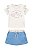 Conjunto Somnii Blusa Strass e Saia Jeans 4 ao 12 - Imagem 5