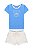 Conjunto Nina Go Blusa Estampa Shorts Listrado 14 ao 18 - Imagem 1