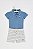 Conjunto Onda Marinha Body Polo Bermuda Listrada P ao GG - Imagem 1