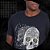 T-Shirt Camiseta Caveira Zoomp - Azul Marinho & Branca - Imagem 3