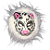 Máscara Tigre Branco Peludo EVA - Imagem 1