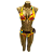 Biquíni Adulto Estampa Tropical Estilo Cortininha com Dupla Amarração e Cinto - Vacanze - Imagem 1