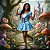 Fantasia Alice no País das Maravilhas com Bojo Adulto - SOMENTE ALUGUEL - Imagem 1