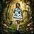 Fantasia Alice no País das Maravilhas Cetim Adulto - SOMENTE ALUGUEL - Imagem 1