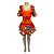 Conjunto Junino Laranja com Flores - SOMENTE ALUGUEL - Imagem 1