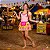 Fantasia Conjunto Feminino Junino Pink Neon Adulto - SOMENTE ALUGUEL - Imagem 1