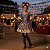 Fantasia Vestido Junino Luxo Florido com Rendas Adulto - SOMENTE ALUGUEL - Imagem 1