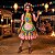 Fantasia Vestido Junino Mosaico com Bolinhas e Laços Adulto - SOMENTE ALUGUEL - Imagem 1