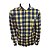 Camisa Caipira Xadrez Flanelada Azul/Amar - SOMENTE ALUGUEL - Imagem 1