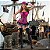 Fantasia Feminina Pirata Pink Listras Adulto - SOMENTE ALUGUEL - Imagem 1