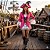 Fantasia Feminina Pirata Sobretudo Rosa Adulto- SOMENTE ALUGUEL - Imagem 1