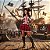 Fantasia Feminina Pirata Chique Vinho Adulto - SOMENTE ALUGUEL - Imagem 1