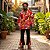 Fantasia Masculina Hippie Vermelho Adulto - SOMENTE ALUGUEL - Imagem 1