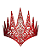 Coroa Rainha Vazada Glitter - Imagem 2