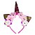 Tiara Unicórnio c/ Flores - Imagem 3