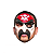 Máscara Látex Pirata Metade - Imagem 1