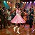 Fantasia Feminina Anos 60 Bojo Com Bolinhas Rosa Adulto - SOMENTE ALUGUEL - Imagem 1
