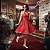 Fantasia Feminina Anos 60 Frente única Vermelho Tule Adulto - SOMENTE ALUGUEL - Imagem 1