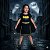 Fantasia Infantil Batgirl Macacão Estampada - Imagem 1