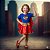 Fantasia Infantil Super Girl Vestido - Imagem 1