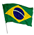 Bandeira Brasil Algodão c/ Haste - Imagem 1