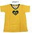 Camiseta Brasil Coração Brilho Adulto - Imagem 1