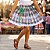 Saia Xadrez Junina Adulto Chi - Imagem 1