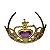 Tiara Princesa Móvel Plástico Ouro - Imagem 3