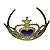 Tiara Princesa Móvel Plástico Ouro - Imagem 2