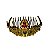Tiara Mini Coroa de Pente Gota Ouro - Imagem 1