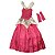 Fantasia Infantil Feminina Princesa Alças Glitter Pink Lt - Imagem 2