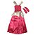 Fantasia Infantil Feminina Princesa Alças Glitter Pink Lt - Imagem 1