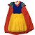 Fantasia Infantil Feminina Branca de Neve Laços Lj - Imagem 2