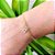 Pulseira elo simples personalizável com letra - Imagem 1