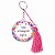 Espelho Chaveiro Personalizado com Tassel e Miçanga Dia da Mulher - Imagem 2