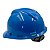 Capacete MSA VGard Com Carneira Push Key com jugular Obra Altura Cor Azul Bic - Imagem 4