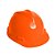 Casco Capacete Msa VGard Obra Altura Cor Laranja - Imagem 1