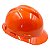 Casco Capacete Msa VGard Obra Altura Cor Laranja - Imagem 2