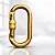 Mosquetão Dourado Oval Trava Manual Rosca 25kn Aço - Imagem 2