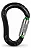Mosquetao Oval Preto/verde Trava Automatica Aluminio 24kn - Imagem 1