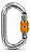 Mosquetao Oval Prata/lar Trava Manual Alum. 24kn - Imagem 2