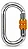 Mosquetao Oval Prata/lar Trava Manual Alum. 24kn - Imagem 1