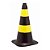 CONE PVC RIGIDO KTELI PRETO/AMARELO 50CM - Imagem 1