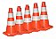 CONE PVC RIGIDO KTELI LARANJA/BRANCO 50CM - Imagem 3