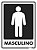 Placa Masculino PS66 20X15CM - Imagem 1