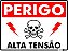 Placa Alta Tensão Caveira Ps823 20x15cm - Imagem 1