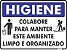 Placa Higiene Manter Ambiente Limpo/Organizado Ps854 30x20cm - Imagem 1