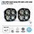 Par Super Farol Milha Spot Led Cree Luz Branca 40w + 40w Auxiliar Utv - Imagem 2