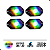 KIT LED ROCK LIGHTS 4 PEÇAS RGB 9W COM BLUETOOTH SCP-3400 - Imagem 2